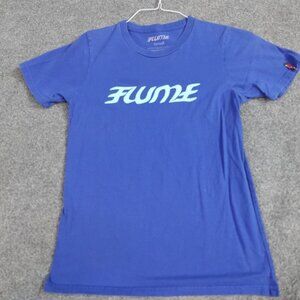 Flume Womens T-shirt Small Blue Organic Cotton Made in USA